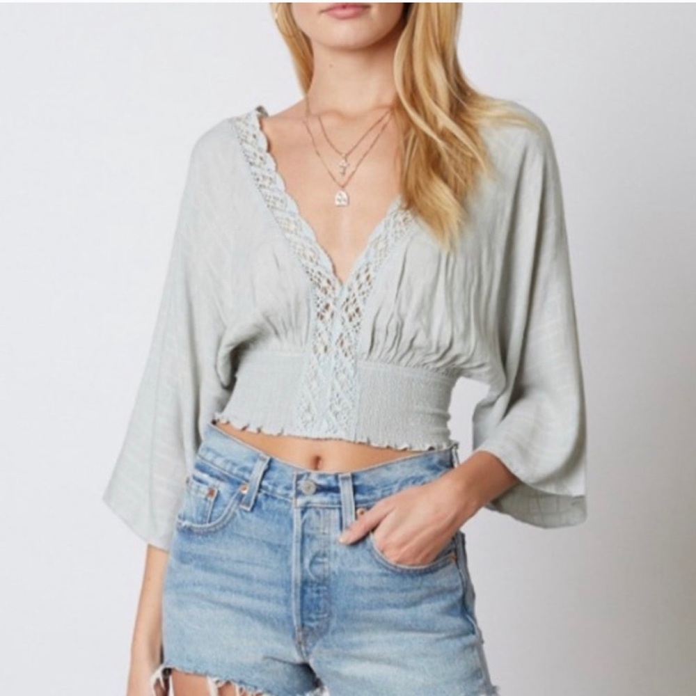 Crochet Lace Smock Top